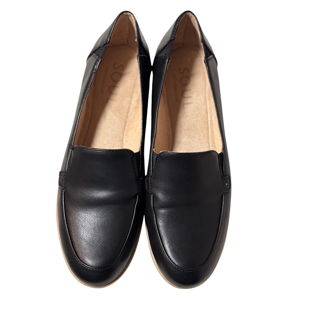 Soul Naturalizer Adeline Loafers Women 10M Black Excellent Slip On Moc Toe Shoes